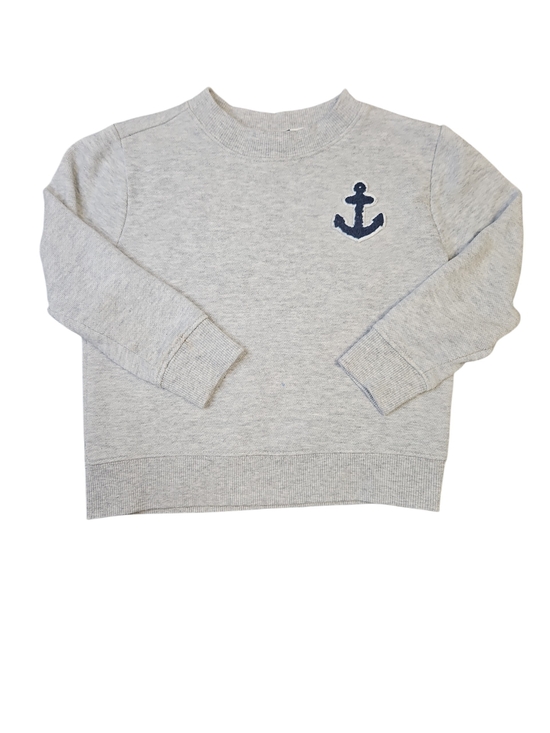 Janie and Jack Other - Janie and Jack Kids Toddler Light Gray Sweatshirt with Navy Anchor Size 3